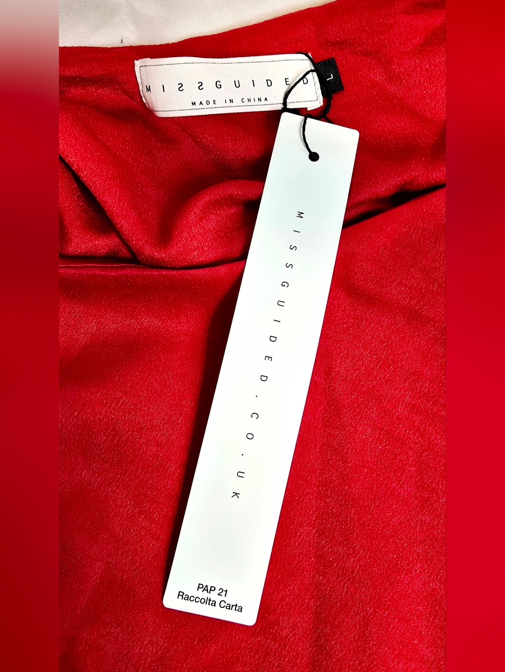 Missguided Red Maxi Dress Sleeveless Bodycon Formal Evening NWT Sz L Prom - Picture 12 of 12
